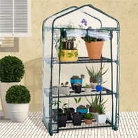 3/5-Tier Portable Greenhouse 6 Shelves PE Cover Plant Garden Green House cover