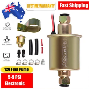 12V Universal Electronic Fuel Pump &Filter 5-9 PSI Low Pressure Inline Fuel Pump - Picture 1 of 12