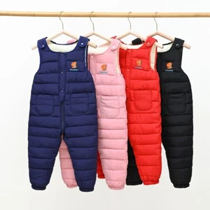 Infant Baby Boys Girls Down Romper Pants Toddler Kids Winter Warm Snowsuit Coat - Picture 1 of 16