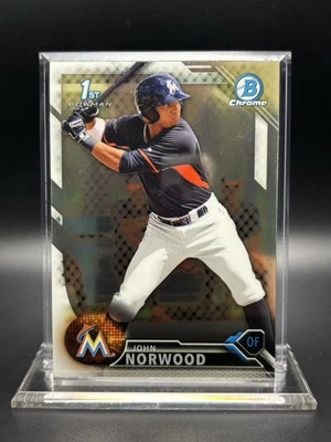 2016 Bowman Chrome - John Norwood First Bowman RC No. BCP27 - Image 1 of 2