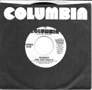 JOURNEY Girl Can't Help It promo 45 from 1986 - Picture 1 of 2