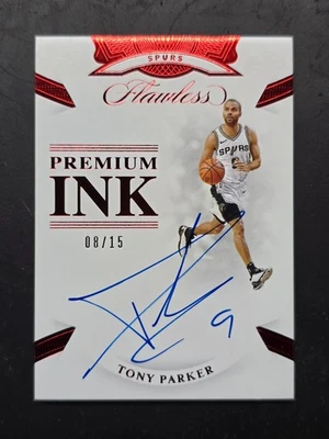 🔥 2019 Panini impecable Tony Parker tinta premium rubí en tarjeta automática/15 🔥 Foto 1 de 4