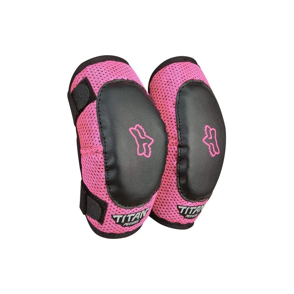 Youth Pewee Titan Medium/Large Motocross Dirt Bike Elbow Pads, Black/Pink, On... Foto 1 de 1