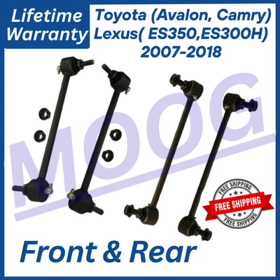 Barras estabilizadoras delanteras y traseras MOOG OEM para Toyota Avalon/Camry 2007-2018, ES350/ES300H Foto 1 de 4