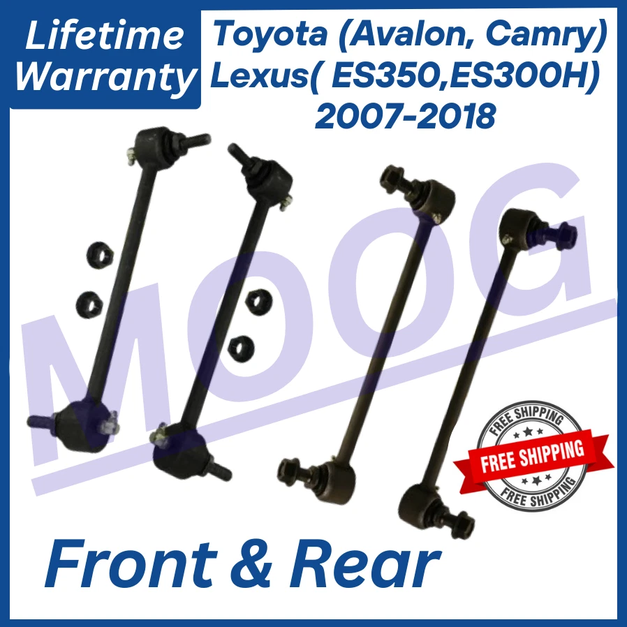 Barras estabilizadoras delanteras y traseras MOOG OEM para Toyota Avalon/Camry 2007-2018, ES350/ES300H Foto 1 de 4
