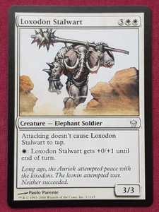 Magic The Gathering FIFTH DAWN LOXODON STALWART white card MTG - Picture 1 of 2