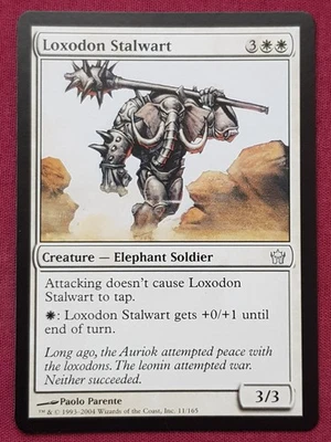 Magic The Gathering FIFTH DAWN LOXODON STALWART white card MTG - Image 1 of 2