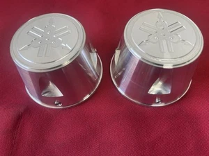 Yamaha Banshee YFZ 350 Cool Billet ATV Stock Front Wheel Caps Machine Finish - Picture 1 of 3