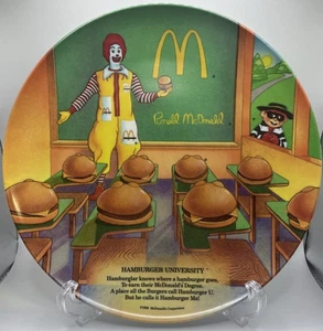 McDonald's 1989 Hamburger University 9 1/2 piatto melamina - Foto 1 di 2