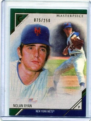NOLAN RYAN 2017 TOPPS GALLERY MASTERPIECE GREEN PARALLEL #D 075/250 - Image 1 of 2
