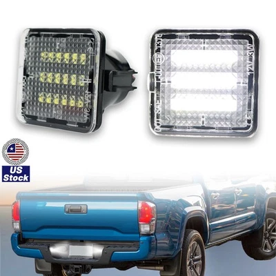 2PCS LED Rear License Plate Lights For Toyota Tacoma 2016-2022 Tundra 2014-2021 - Image 1 of 4