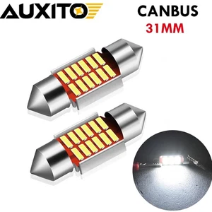 AUXITO 2X 31MM Festoon DE3175 LED Map/Dome Interior Light Bulbs 6000K CANBUS - Picture 1 of 9