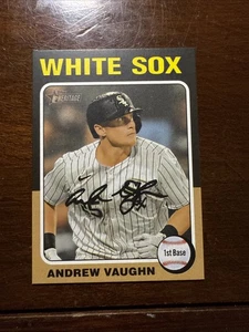 2024 Topps Heritage High Number Andrew Vaughn Mini Parallel White Sox - Foto 1 di 5