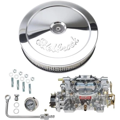 Edelbrock 1411 Performer 750 CFM 选举。 碳纤维/空气/燃料套件,Pro-Flo — 第 1/4 张图片