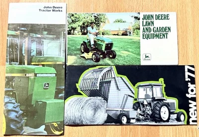 Great Lot of 3 Vintage John Deere Tractor Works & New For ‘77 Brochures VG - Image 1 of 2