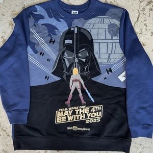 2025 Disney Parks Star Wars Day May The 4th Blue/Blk Sweatshirt Adult Sizes NWT! - Picture 1 of 3
