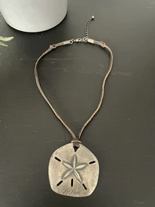 Vintage Boho Fat Face Necklace , Leather, Pendant. - Picture 1 of 3