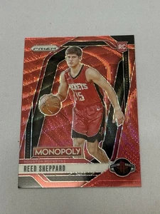 2024-25 Panini Prizm Monopoly Ruby Wave Rookie Reed Sheppard RC Rockets - Foto 1 di 2