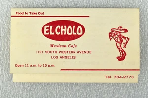 Vintage El Cholo Mexican Cafe Restaurant Los Angeles CA Visitenkarte Menü 1950er - Bild 1 von 5