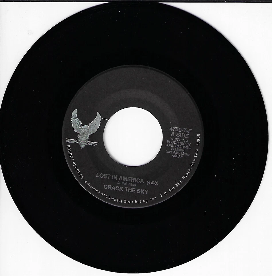 CRACK THE SKY LOST IN AMERICA/GREENHOUSE FINALE 45RPM VINYL - Image 1 of 1