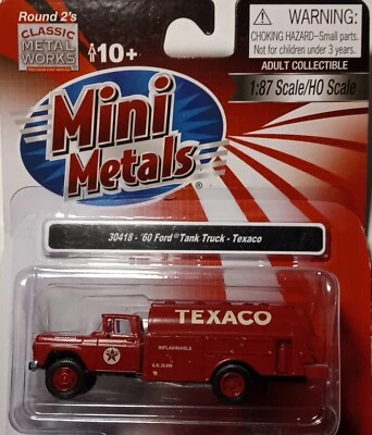 CMW Mini Metals #30418 1960 Ford F-500 Custom Cab Tank Truck Texas Oil Co.Texaco - Image 1 of 4