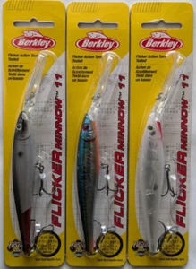 3 - Berkley FLICKER MINNOW - Size 11 - 1/2 oz. - 4-1/4" - Three Great Colors! - Picture 1 of 2