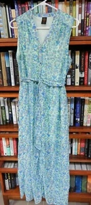 Maxi Vestido Disney Talla Mediana Colleen Atwood Diseñador Alicia Estampado Floral (EF) - Imagen 1 de 6