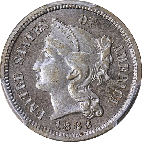 1883 Three (3) Cent Nickel Proof PCGS PR64 Superb Eye Appeal Strong Strike Cover