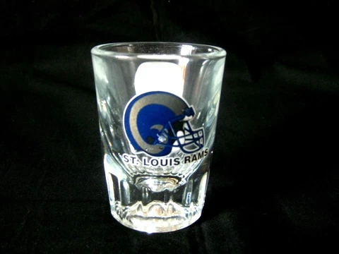 Official NFL St Louis 2oz Shot Glass NEW Old Stock Cover