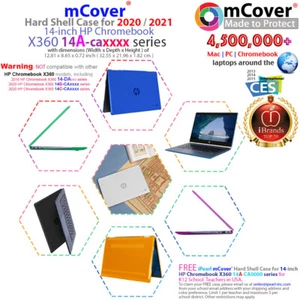 NEU CLEAR mCover® HARD CASE für 14" HP Chromebook X360 14A-caxxxx Serie Laptop - Bild 1 von 12