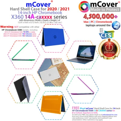 NUEVO ESTUCHE RÍGIDO TRANSPARENTE mCover® para portátil HP Chromebook X360 serie 14A-caxxxx de 14" Foto 1 de 4