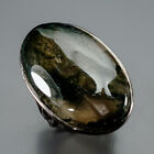 40 Ct+ Natural Agate Ring 925 Sterling Silver Size 7 /r347919