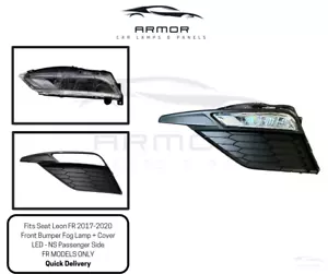 SE ADAPTA A SEAT LEON 5F FR 2017-2020 LUZ ANTINIEBLA LED DRL y cubierta antiniebla pasajero izquierda izquierda izquierda - Imagen 1 de 5
