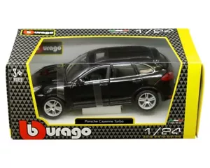 1/24 Bburago Porsche Cayenne Turbo Diecast Model Car Black 21056 BK - Picture 1 of 1