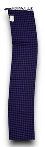 "Classic Alpaca" Scarf Woman One Size Purple Black Houndstooth 100% Alpaca NWT - Picture 1 of 10