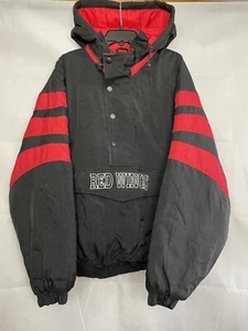 Vintage 90s Detroit Red Wings STARTER Jacket Pullover Mens Size XL Embroidered - Picture 1 of 17