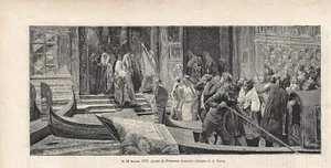Stampa antica VENEZIA 12 maggio 1797 CADUTA DELLA REPUBBLICA 1884 Antique print - Picture 1 of 1
