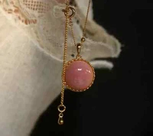 wunderschöner 18mm natürlicher rosa Muschelperlen Anhänger 925er - Bild 1 von 5