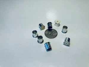 8-pc = ( 4 pairs ) ~ TYCO Chassis CHROME REAR WHEELS FIT 440 MAGNUM 440-X2 HPX2 - Picture 1 of 3