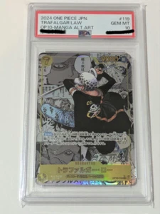 Tarjeta de una pieza PSA 10 Trafalgar Law SEC-SP OP10-119 sangre real japonesa gema MT - Imagen 1 de 2