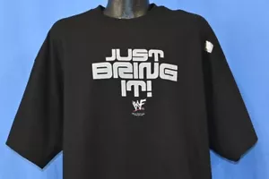 vintage Y2K WWF THE ROCK JOHNSON JUST BRING IT DEADSTOCK t-shirt WRESTLING 2XL - Picture 1 of 7