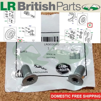  PERNO ROTOR FRENO LAND ROVER ORIGINAL M10 X 20MM, JUEGO DE 2 TORX LR002080 NUEVO Foto 1 de 4