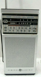 Vintage Portable Old School "General Electric" AM-FM, TV, Weather Radio - Picture 1 of 8