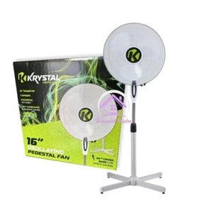 Krystal 16” Oscillating 3 speed Pedestal Fan (Cross X Base) - Picture 1 of 4