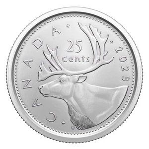 2023 Canada 25c Twenty Five Cents Caribou Quarter Queen Elizabeth II RCM UNC - Picture 1 of 2