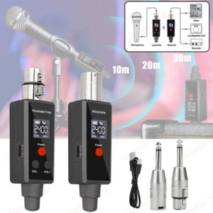Drahtloses Mikrofonsystem XLR Sender Empfänger Wiederaufladbarer Adapter 2,4 GHz - Bild 1 von 11