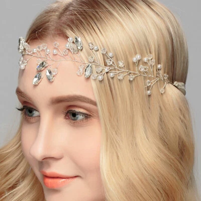 Accessorio Per Capelli Da Sposa Con Strass E Perle - Immagine 1 di 3