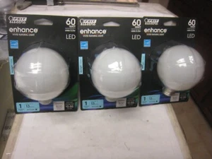3 FEIT Electric Enhance 60 watts G25 Filament LED Bulb 5000 lumens Daylight - Picture 1 of 6