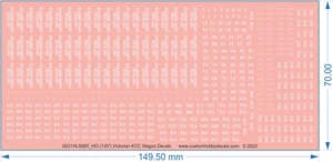 Victorian KCC Wagon Decals - HO (1/87) - Water Decal - Picture 1 of 2