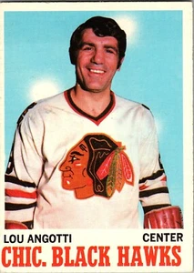 1970-71 Topps NHL #12 Lou Angotti - Chicago Blackhawks - Free Shipping - Picture 1 of 2